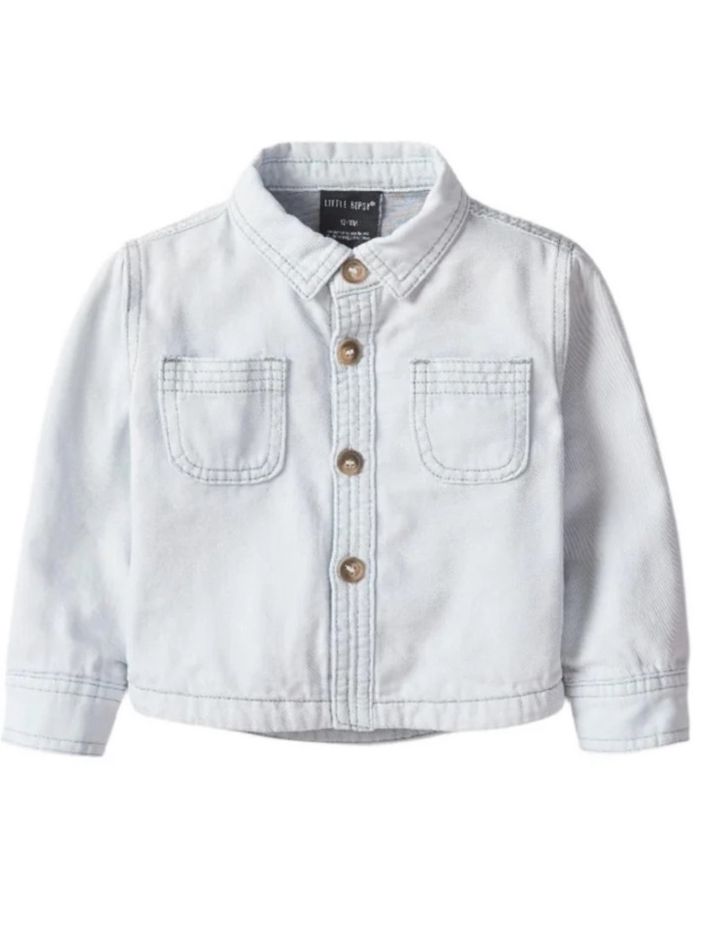 NWT Little Bipsy Light Wash Denim Shacket Jacket